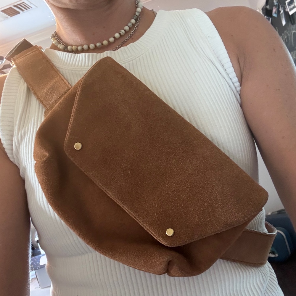 Brown Suede Crossbody Bag free people